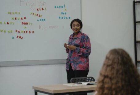 Language Schools - Woman Teaching English in Class